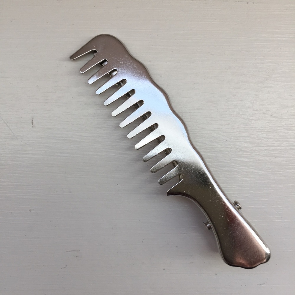⚜️[𝟯/$𝟭𝟴]⚜️Comb Silver Simple Hair Clip NEW - Picture 5 of 10